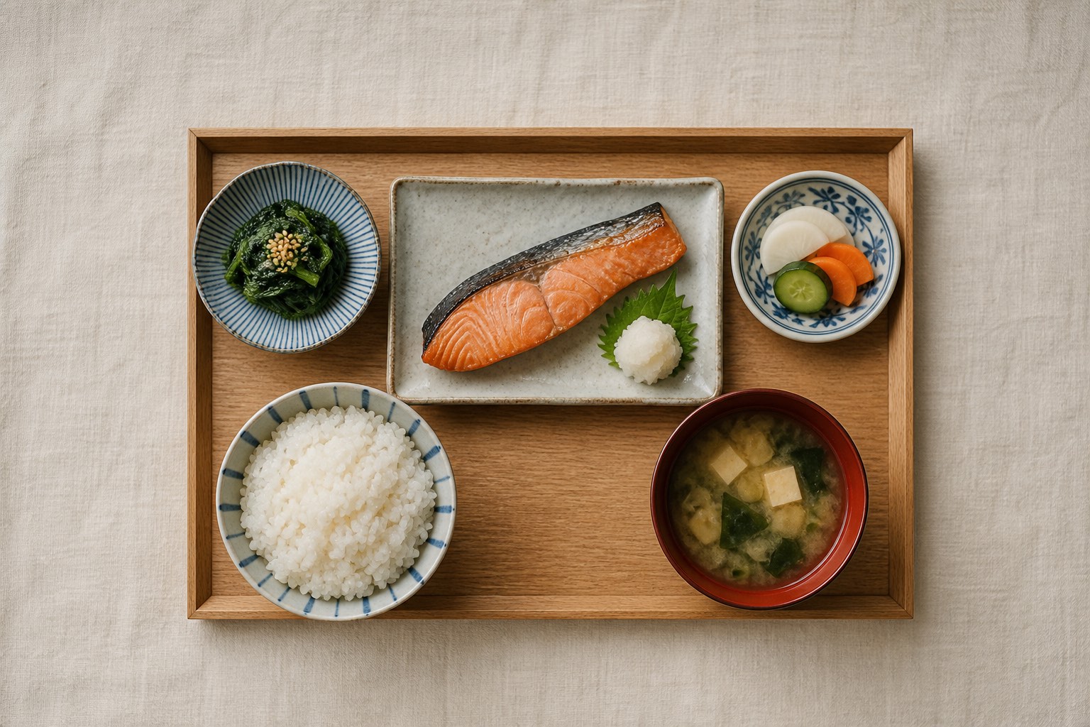 一汁三菜の定食